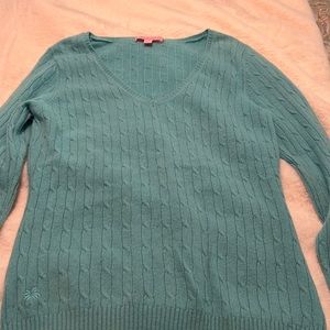 Lily Pulitzer V neck cashmere sweater